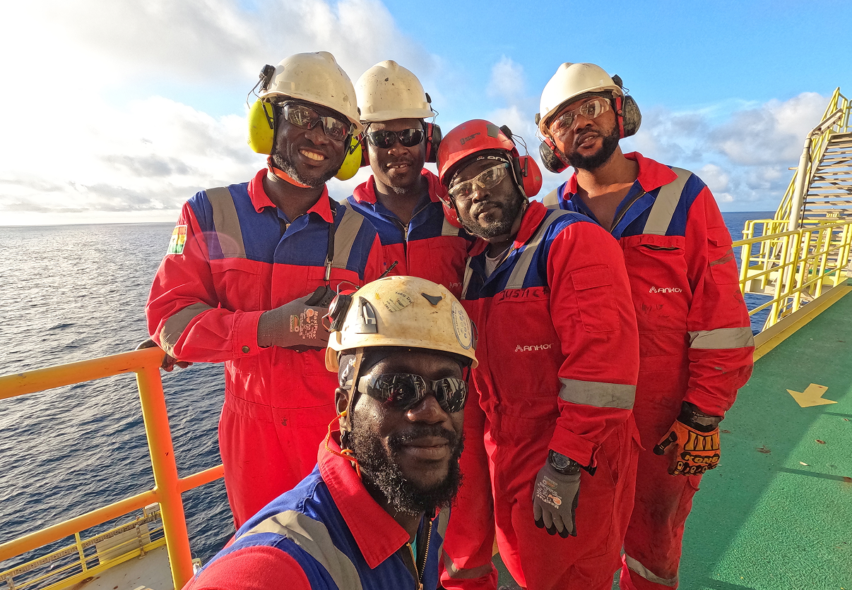 Ankor engineering team on offshore platform